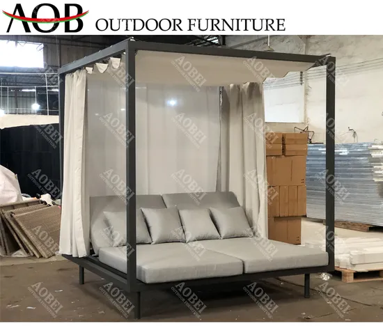 Muebles de jardín para el hogar al aire libre personalizados, sofá cama, mirador de cabaña, tumbona