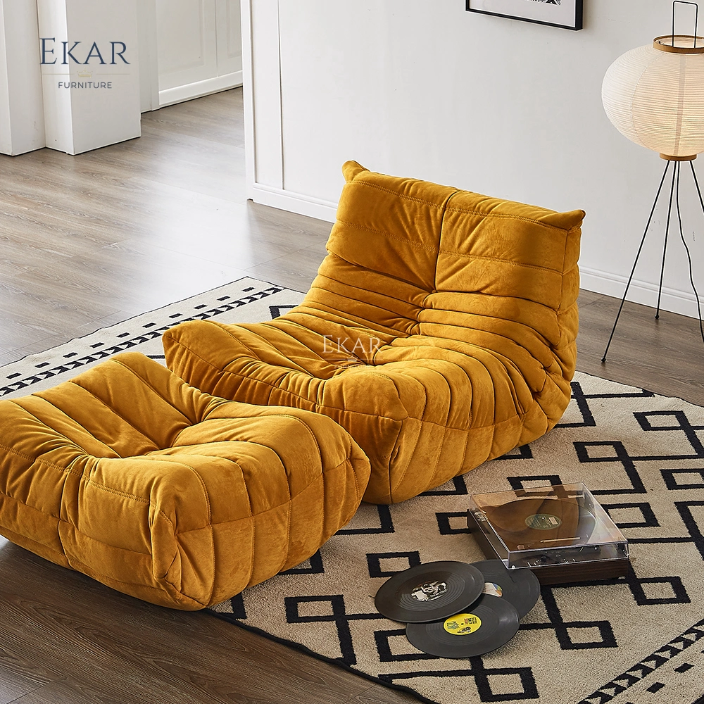 Ekar Furniture Italian Minimalist Sectional Sofa Set Furniture Living Room Recliner Leather Single Sofa